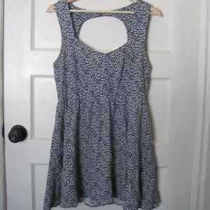 Blue peep-hole dress